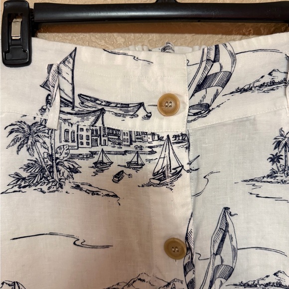 4/$15 Nautical Print Button-Down Skirt - Picture 2 of 7